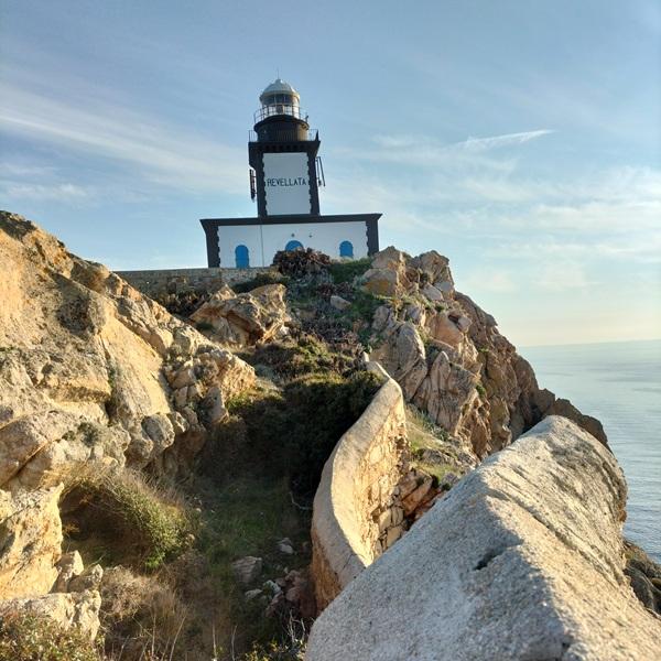 View of the semaphore at the pointe de la Revellata during VTC transport to Calvi